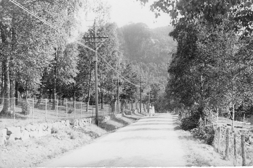 Riksvegen ved Lundgensporten ca 1950